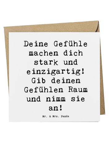 Mr. & Mrs. Panda Klappkarte Spruch Emotionen ausdrücken mit Spruch in Weiß