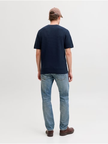 Jack & Jones Gestricktes T-Shirt in Sky Captain
