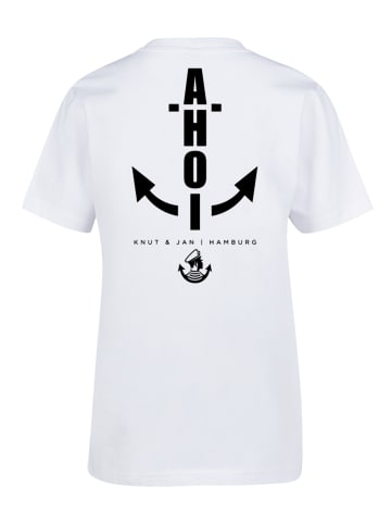 F4NT4STIC T-Shirt Ahoi Anker Knut & Jan Hamburg in weiß
