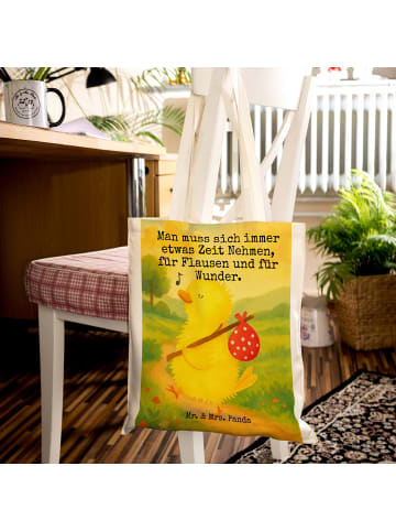 Mr. & Mrs. Panda Shopping Tasche Küken Wander Design mit Spruch in Weiß