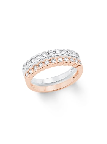 Amor Ring Silber 925, rhodiniert+rosévergoldet in Bicolor