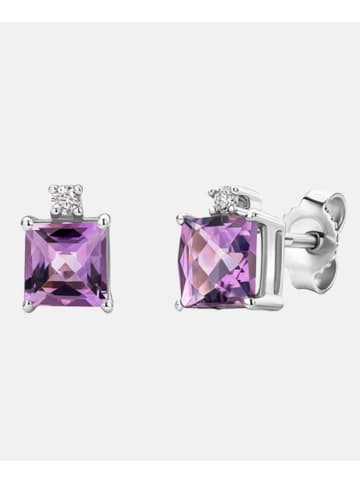 Diamant L'éternel Ohrringe aus 375 Weißgold mit Diamant mit Amethyst