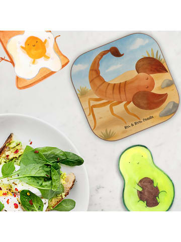 Mr. & Mrs. Panda Untersetzer für Gläser Sternzeichen Skorpion De... in Weiß