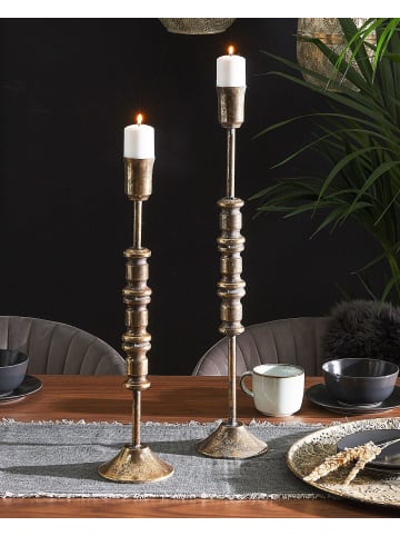 Beliani 2er-Set Kerzenständer SALAMINA in Gold