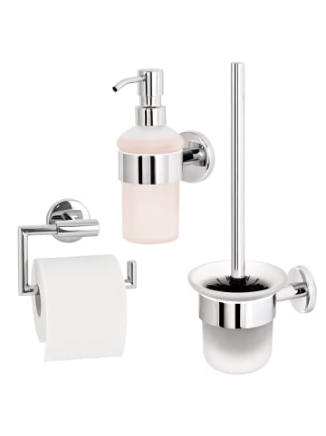 bremermann Badezimmer Zubehör-Set LUCENTE 3tlg. ca. 14,5 x 35 x 11,5 cm (B/H/T)