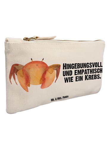 Mr. & Mrs. Panda Pencil Case Sternzeichen Krebs mit Spruch in Weiß