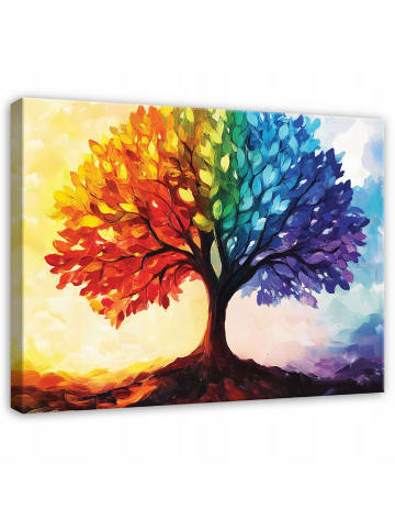 WALLARENA Leinwandbild Baum in Bunt
