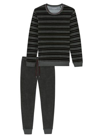 Schiesser Pyjama Casual Nightwear in dunkelgrau-mel.