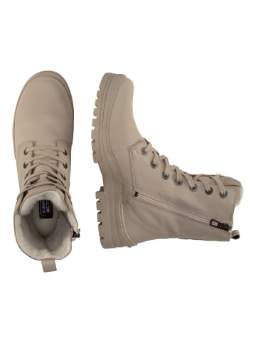 Camel Active Schnürstiefel aus Rindsleder in Beige