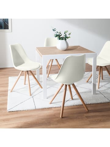 home24 Esszimmerstuhl LINDHOLM in Weiß