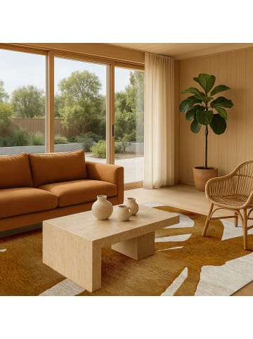 lola & moi Teppich Harvest Gold in gold