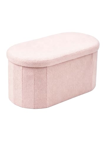 relaxdays Sitzbank in Rosa - (B)76 x (H)38 x (T)38 cm