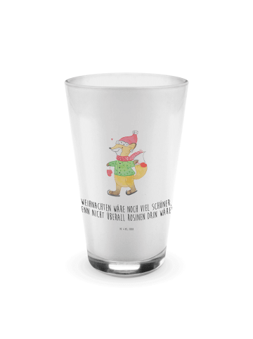 Mr. & Mrs. Panda Glas Fuchs  Schlittschuhe mit Spruch in Transparent