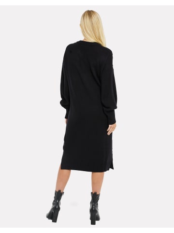 Threadbare Strickkleid THB Harley Cable Knit Midi in Schwarz