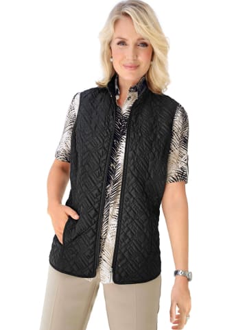 GOLDNER Elegante Übergangsweste, Stehkragen in schwarz