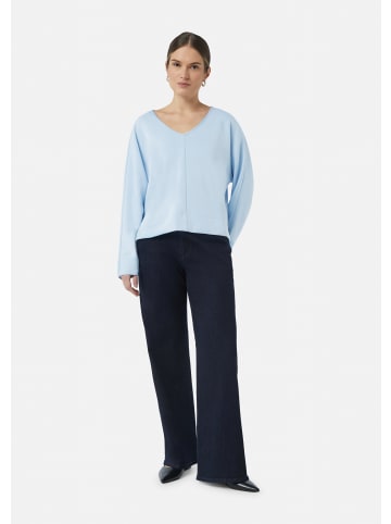 comma Sweatshirt langarm in Blau