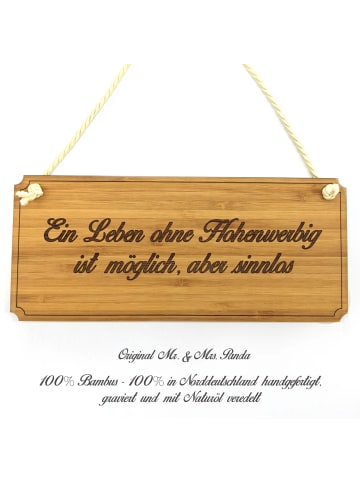 Mr. & Mrs. Panda Wegweiser Hohenwerbig mit Spruch in Keine Angabe
