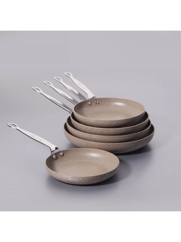 Korkmaz Korkmaz Browni Pfanne mit Griff - 26 x 4,5 cm - Antihaft & Kratzfest in Braun