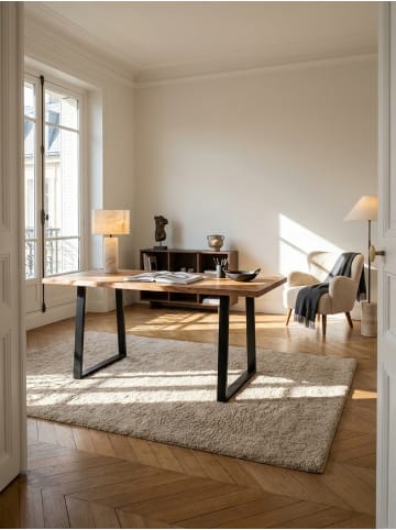 KADIMA DESIGN Schreibtisch 140x80x76 cm Massivholz / Metall Computertisch