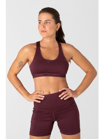 super.natural Merino Bra in weinrot