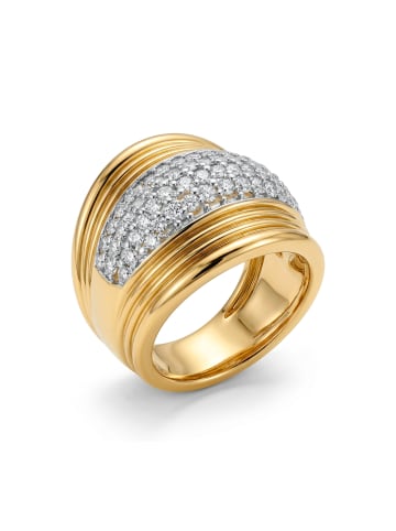 Luxenter Luxenter ring in brilliant zirconia, 18-carat yellow gold finish - Lilfu