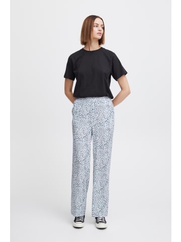 ICHI Casual Hose IHAYA Regular fit in Della Robbia Blue Dot Aop