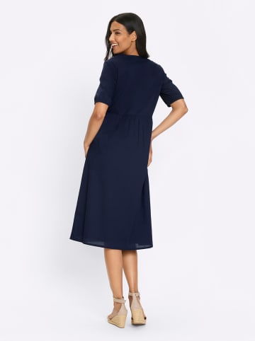 Sieh an! Baumwollkleid in dunkelblau
