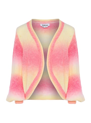 Sidona Damen Sweater in ROSA GELB MEHRFARBIG