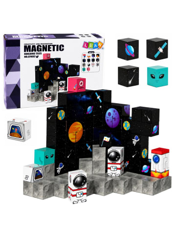 Wisam Set aus magnetischen Bausteinen, Würfeln, Pixeln, 3D-Raum, 100 Stück