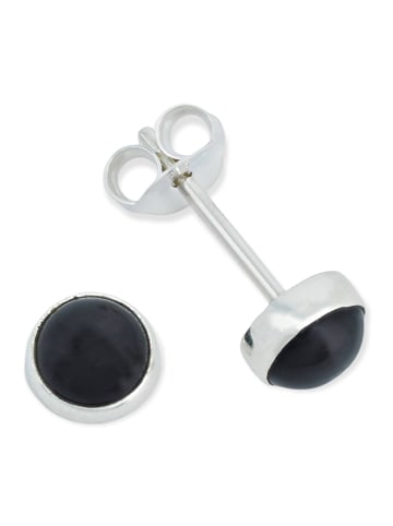 mantraroma 925er Silber - Ohrstecker (L) 6 x (B) 6 mm mit Onyx