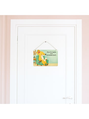 Mr. & Mrs. Panda Holzschild Psychologin Leidenschaft Design mit ... in Weiß