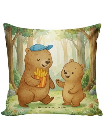 Mr. & Mrs. Panda Kuschelkissen 40x40 Bär Kind Pommes Design ohne... in Weiß