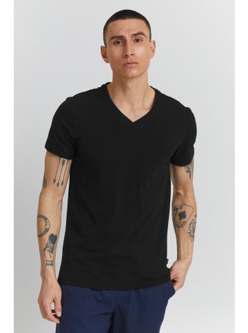 CASUAL FRIDAY V-Ausschnitt T-Shirt Einfarbiges Kurzarm Basic LINCOLN in Schwarz