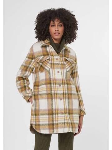 MADELEINE Lange Hemdjacke mit Karo-Muster in wollweiß / multicolor