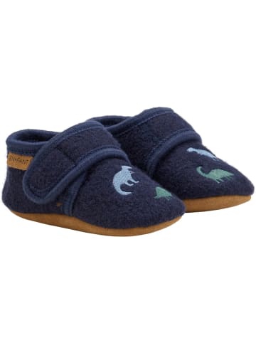En Fant Kinder Hausschuh "Wool Slippers with Embroidery" in Blau