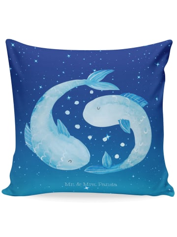 Mr. & Mrs. Panda couchkissen 40x40 Sternzeichen Fische ohne Spruch in Sternenhimmel Blau