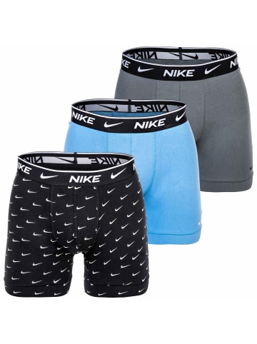 Nike Boxershort 3er Pack in Schwarz/Grau/Blau