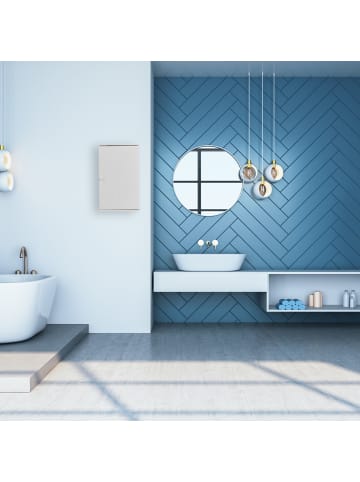 relaxdays Badschrank in Weiß - (B)30 x (H)50 x (T)15,5 cm