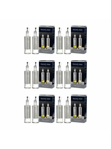 Ritzenhoff & Breker 12er Set Essig & Öl Flaschen Basic 320 ml in transparent-silber