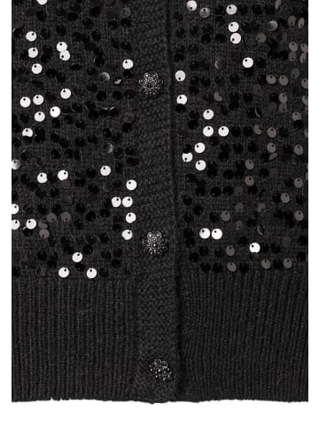 More & More glitzernde Glam-Strickjacke, Paillletten in black