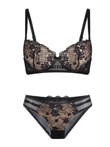 Linga Dore up BH set Push in Schwarz