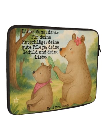 Mr. & Mrs. Panda Laptop Tasche Bär Kind Design mit Spruch in Weiß