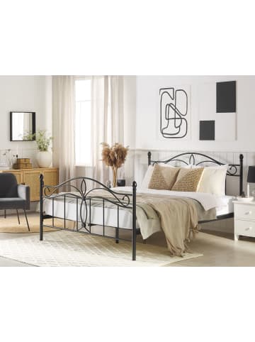 Beliani Doppelbett ANTLIA in Schwarz - (W) 148 x (H) 108 x (L) 209 cm