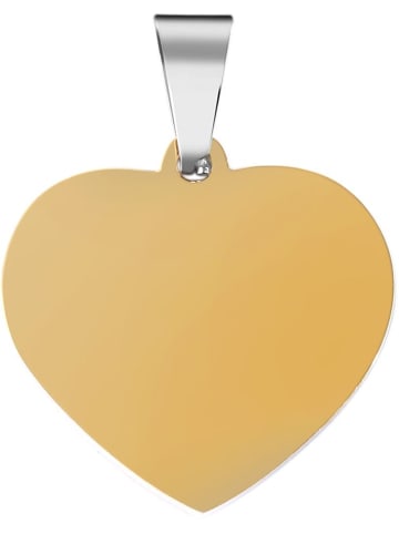 Adeliás Damen Anhänger – Herz Herzanhänger aus Edelstahl in silber