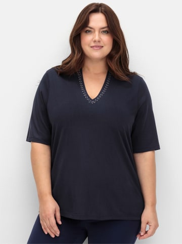 sheego T-Shirt in tiefblau