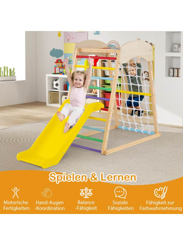 COSTWAY Klettergerüst Indoor 4 in 1 in Bunt