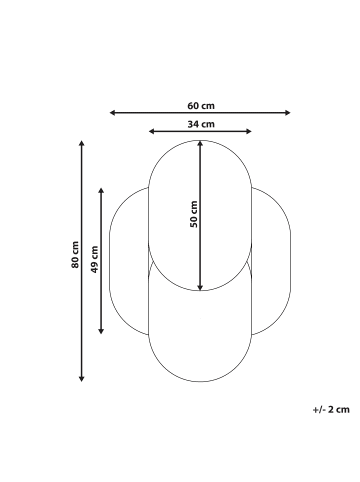 Beliani Wandspiegel CHAILLON in Silber/Blau - (W) 60 x (H) 80 x (L) 4 cm