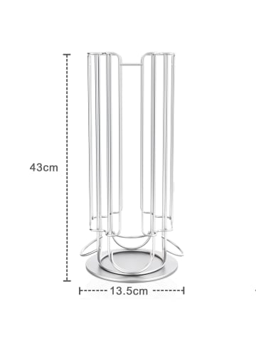 Intirilife Kaffeekapsel Halterung für 32 Kapseln in Chrom-Optik