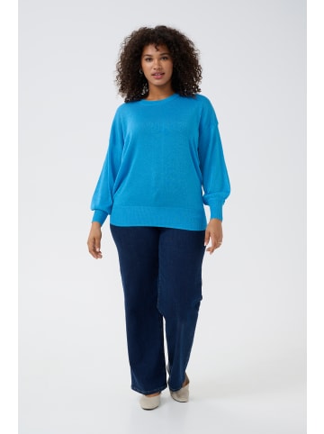 KAFFE curve Strickpullover KCankia Regular fit in Malibu Blue
