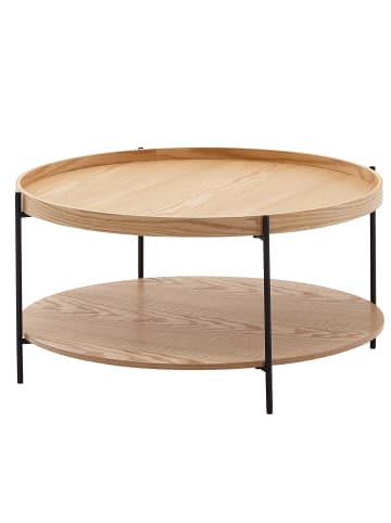 FineBuy Couchtisch in Braun / MDF / 78x78x40